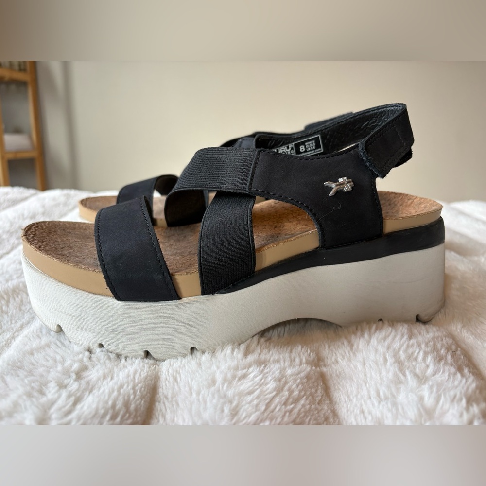 Kuru women’s LOMA sandal slide size 8 with lug heel